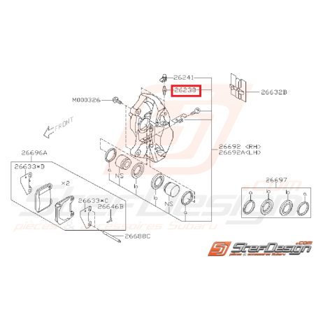 Vis de purge pour étrier BREMBO SUBARU STI 01-14