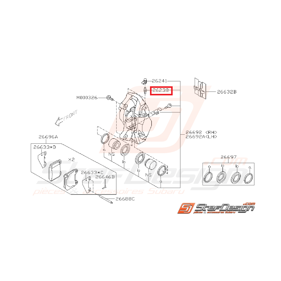 Vis de purge pour étrier BREMBO SUBARU STI 01-14