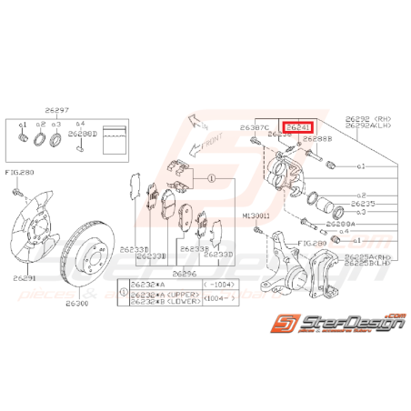 Bouchon vis de purge WRX 08-11 avant et arrière BRZ / TOYOTA GT 86