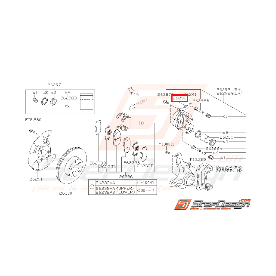 Vis de purge arrière WRX 03-11 avant et arrière BRZ / TOYOTA GT 86