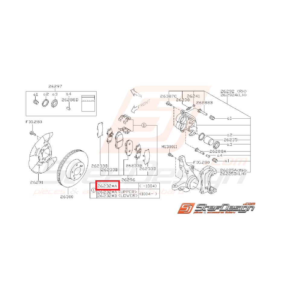 Ressort plaquette de frein WRX 08-11 Ressort plaquette de frein WRX 08-11