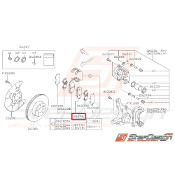 Kit plaquettes de frein et entretoises avant origine SUBARU WRX 08-11