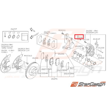 Bouchon vis de purge GT 99-00 WRX 01-07