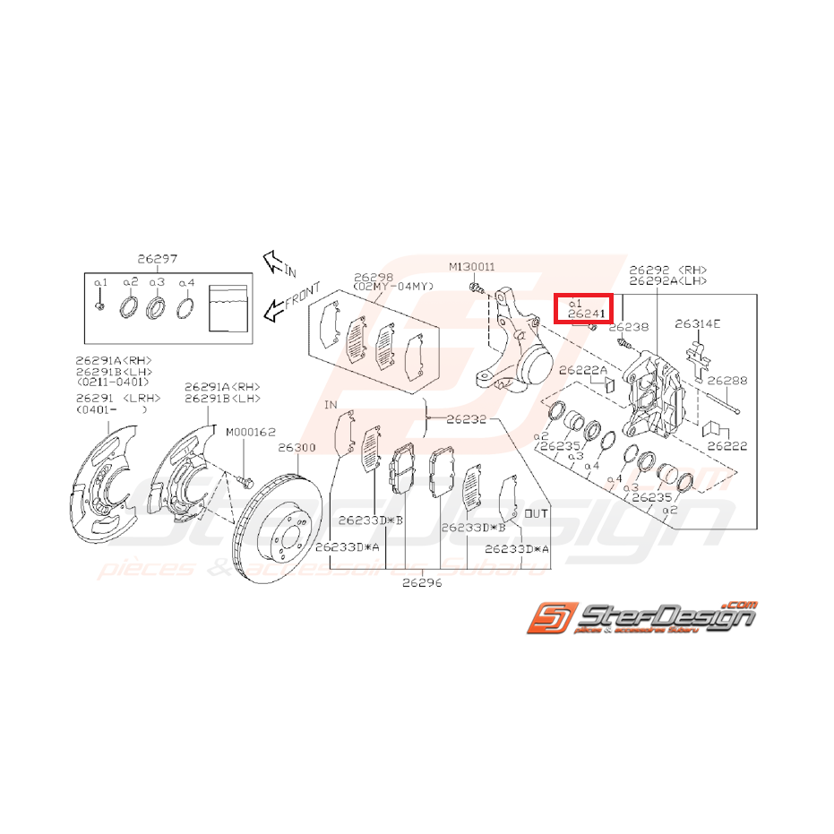 Bouchon vis de purge GT 99-00 WRX 01-07