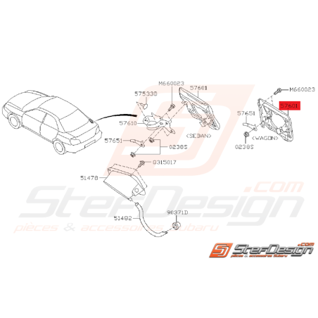 Trappe essence Subaru WRX 2001 - 2007 Break