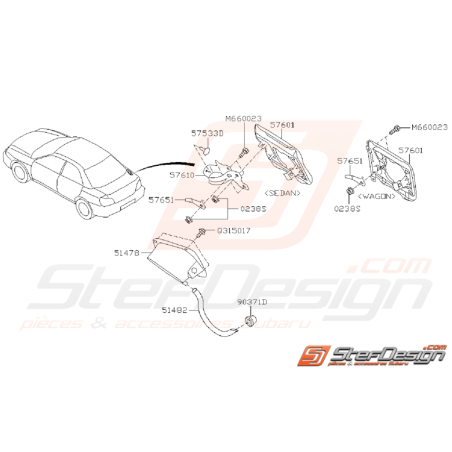 Ensemble trappe a essence WRX/STI 01-07