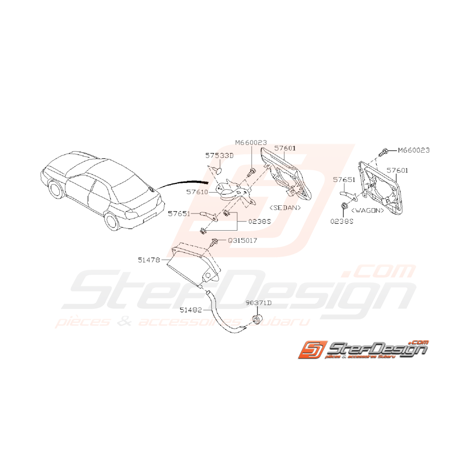 Ensemble trappe a essence WRX/STI 01-07