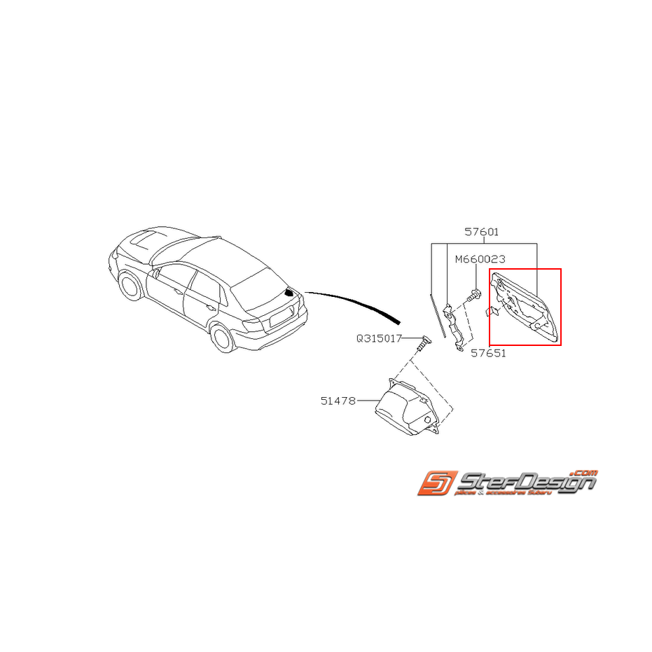 Trappe d'essence STI 08-14