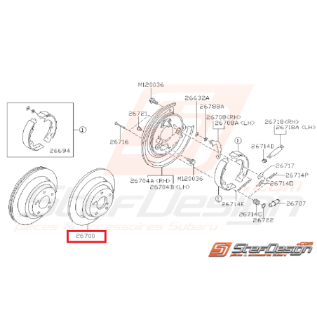 disques arrière Grp N subaru STI 01-04