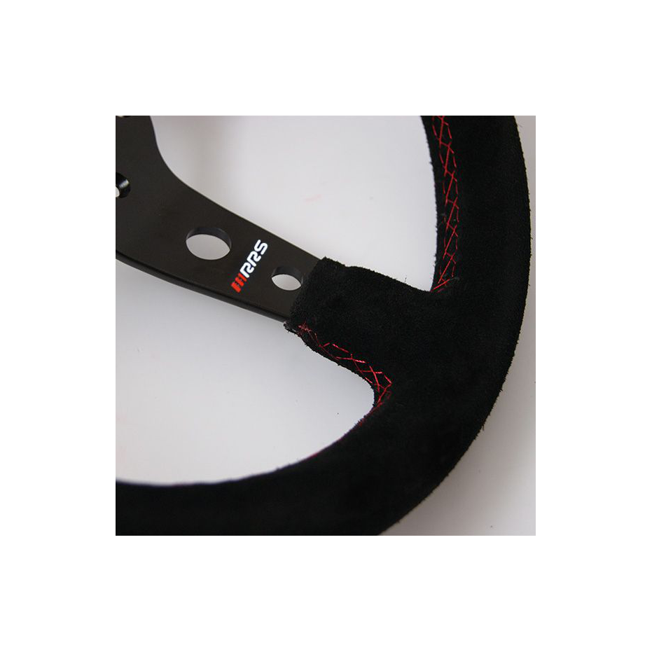 Volant "RRS" 3 branches tulipé 65° NOIR