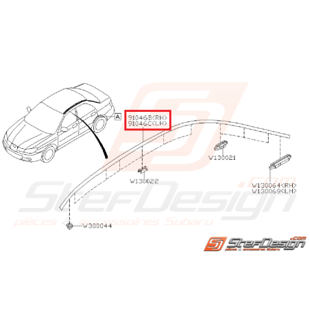 Baguette de toit WRX/STI 01-07