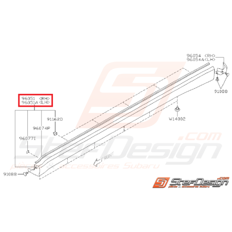 Bas de caisse WRX 01-05 / STI 01-02