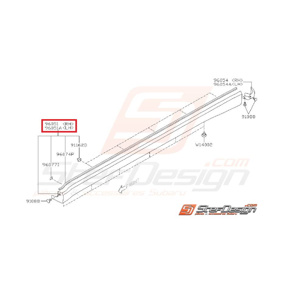Bas de caisse WRX 01-05 / STI 01-02