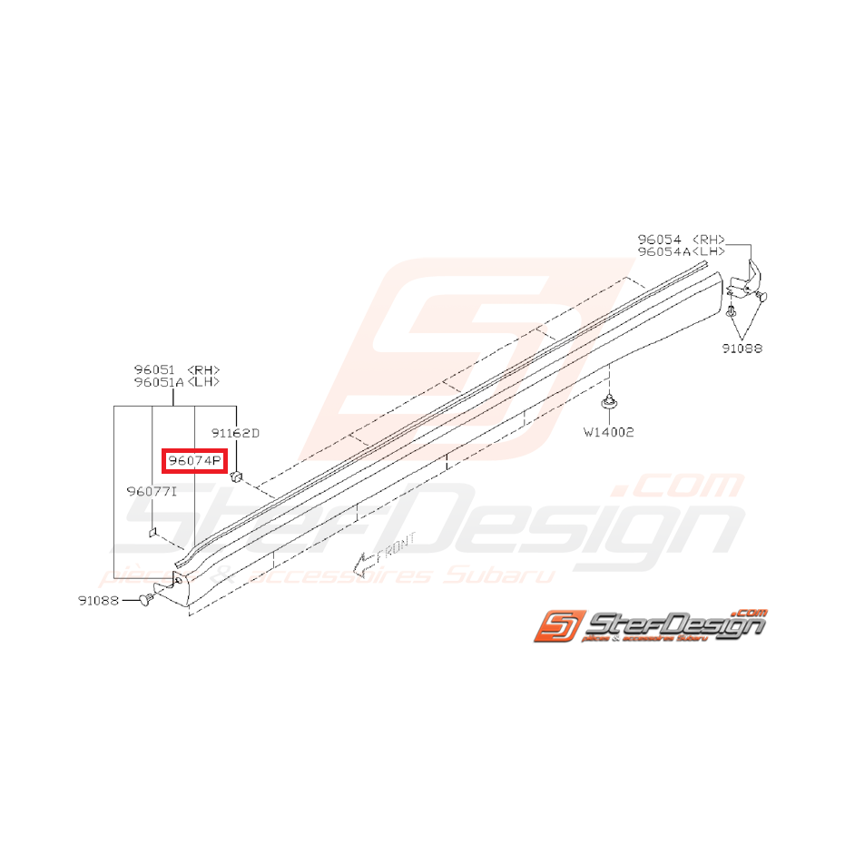 Joint de bas de caisse subaru WRX/STI 01-07 Joint de bas de caisse subaru WRX/STI 01-07