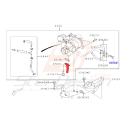 Durite de sortie turbo pour subaru STI 2002