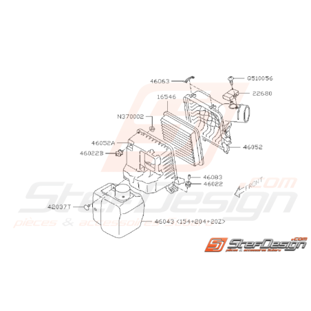 Ensemble Boite à Air Subaru WRX STI 2008 - 2014