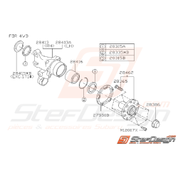 Ensemble porte moyeux arrière STI 01-07