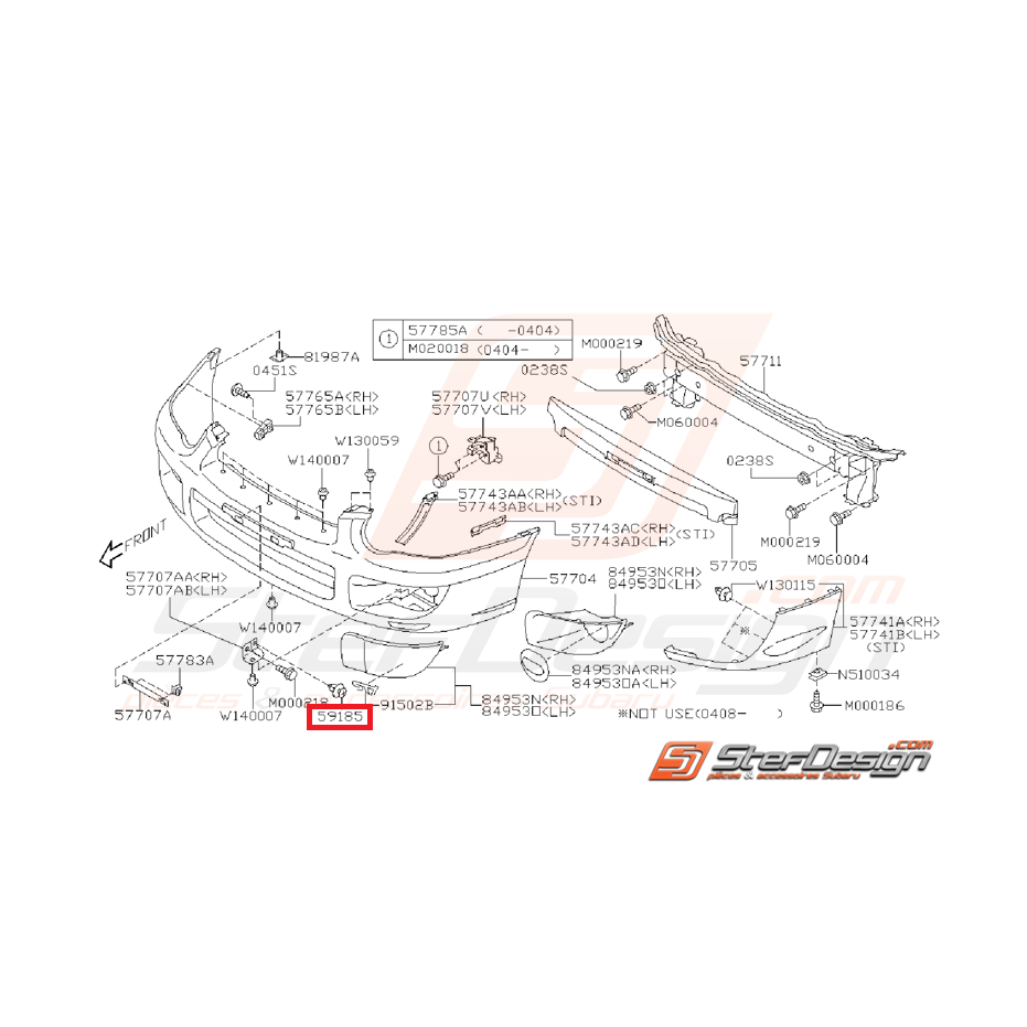 Clips pare-choc Impreza GT 97