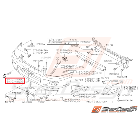 Cache contour anti-brouillard WRX/STI 03-05