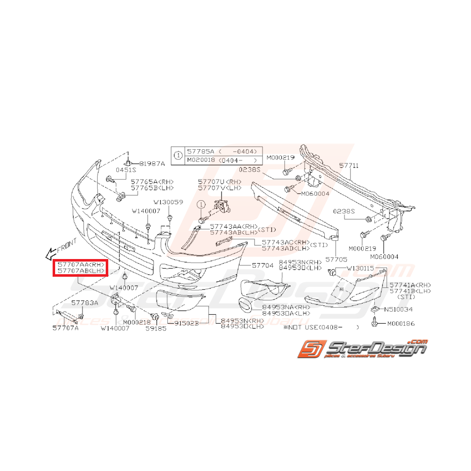 Cache contour anti-brouillard WRX/STI 03-05