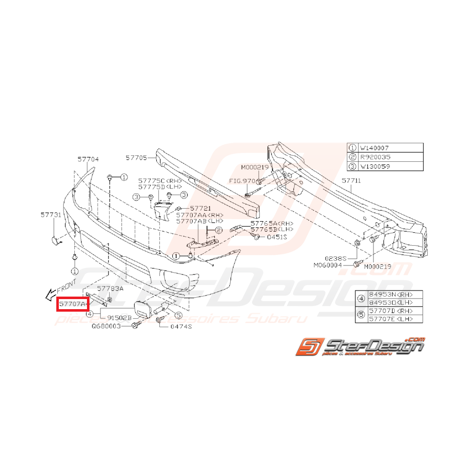 Support plaque d’immatriculation avant SUBARU GT 99-00 WRX/STI 01-05  Support plaque d’immatriculation avant SUBARU GT 99-00 WRX/STI 01-05