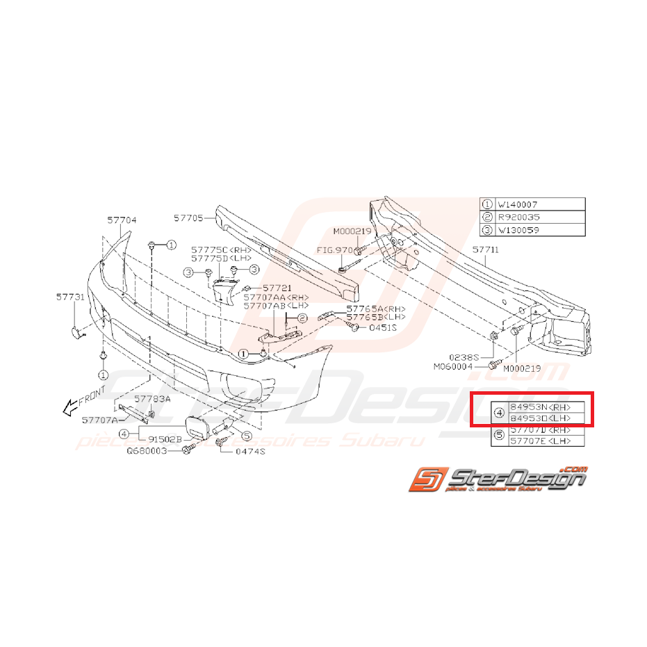 Cache anti brouillard subaru STI 01-02 Cache anti brouillard subaru STI 01-02