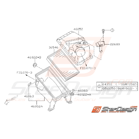 Ensemble boite a air WRX/STI 01-07