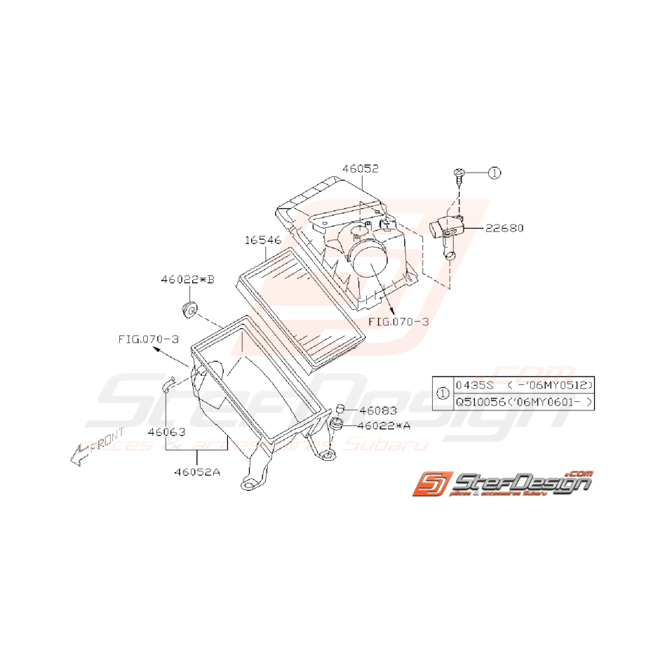 Ensemble boite a air WRX/STI 01-07