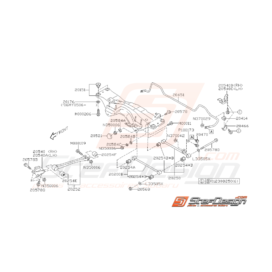Ensemble Train Arrière Subaru STI 2005 - 2007 Ensemble Train Arrière Subaru STI 2005 - 2007
