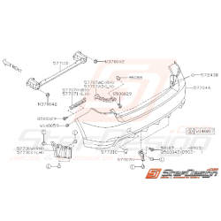 Ensemble Pare Choc Arrière Subaru STI 2008 - 2010