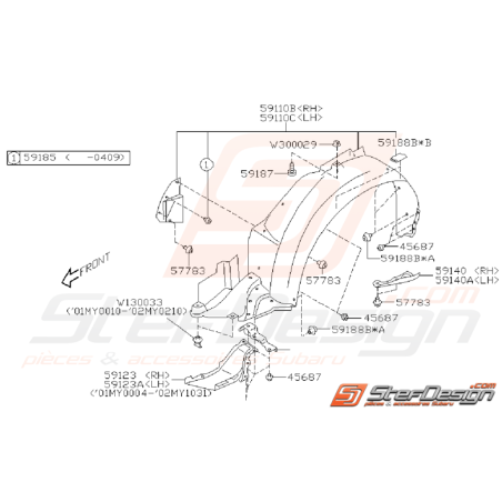 Passage de roue STI/WRX 2001-2002