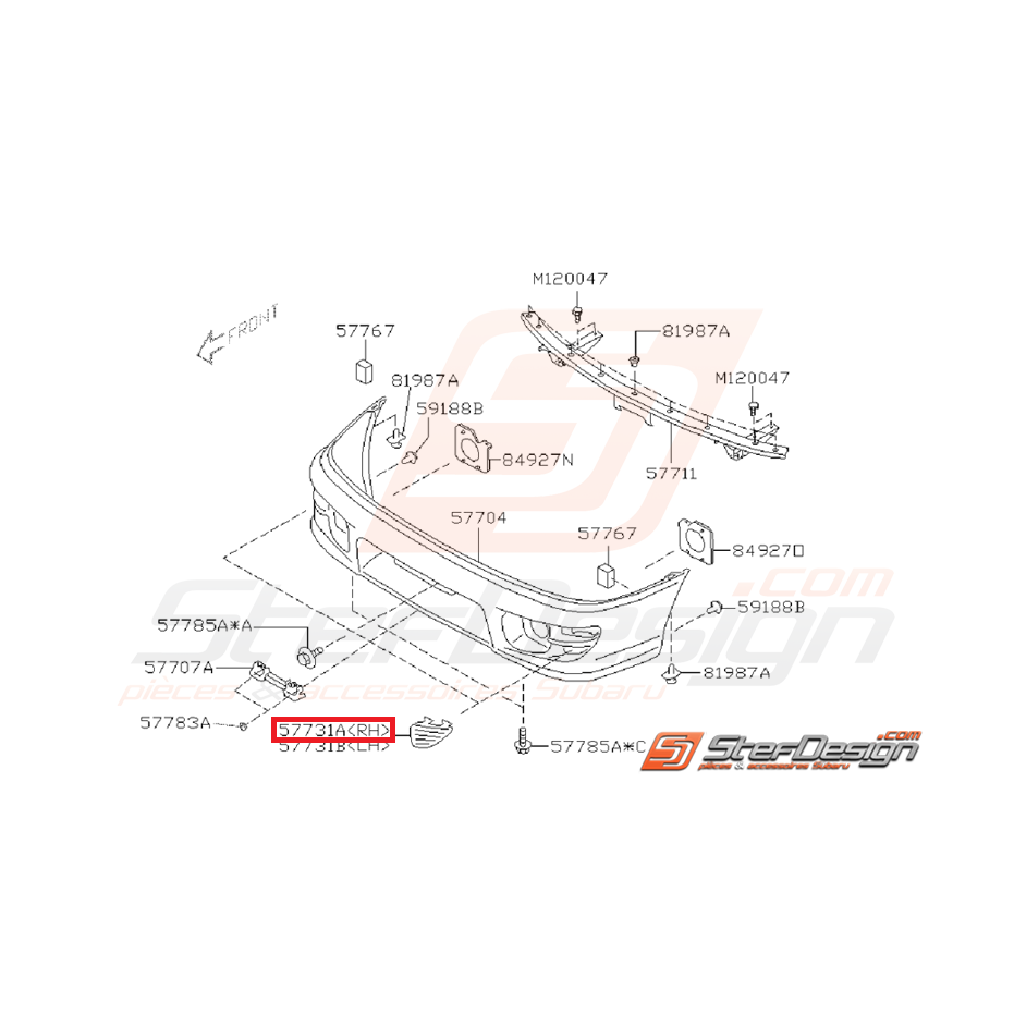 Grille de pare choc avant subaru GT 1999-2000 Grille de pare choc avant subaru GT 1999-2000