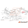 Écrou traverse de renfort pare-choc WRX/STI 01-05 Écrou traverse de renfort pare-choc WRX/STI 01-05