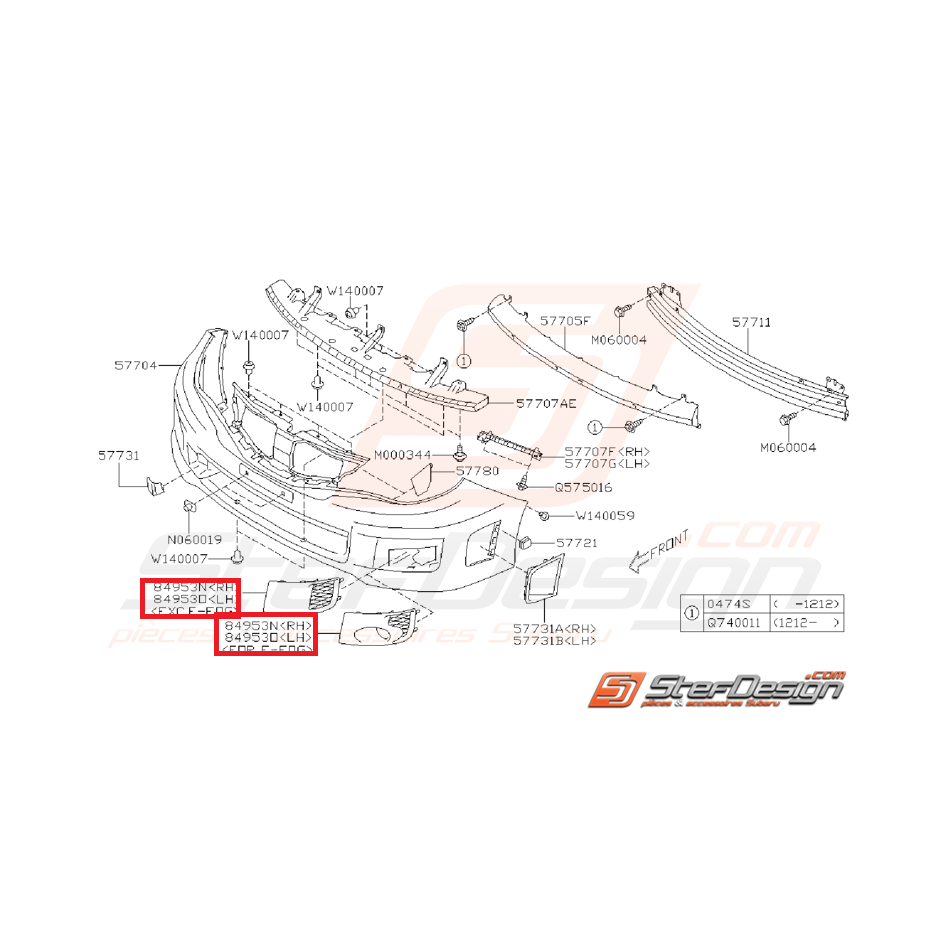 Cache contour anti-brouillard STI 11-14