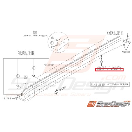 Clip bas de caisse STI 06-07