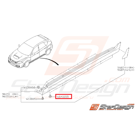 Clip bas de caisse STI 06-07