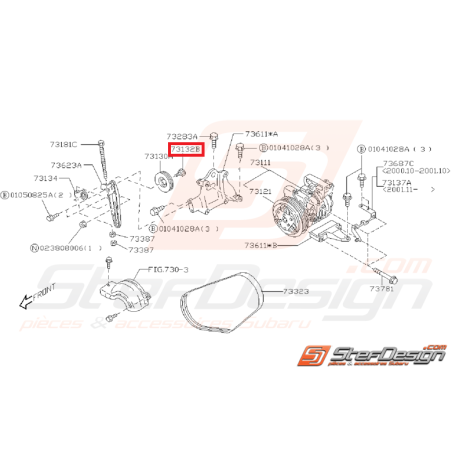 Vis fixation galet de climatisation GT 99-00