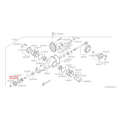 Flasque de contre bride pour subaru STI 06-19