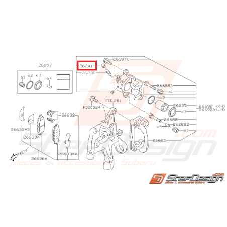 Bouchon vis de purge WRX 08-11 avant et arrière BRZ / TOYOTA GT 86