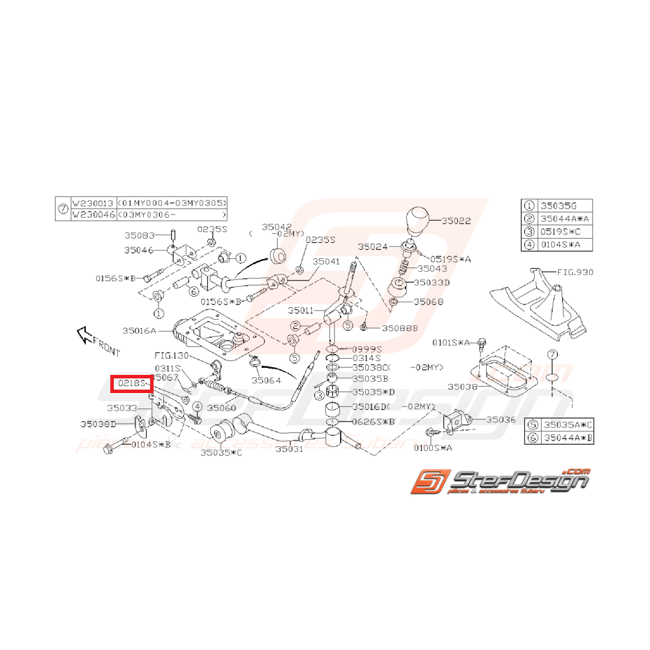 Écroue support stabilisateur STI 01-05 Écroue support stabilisateur STI 01-05