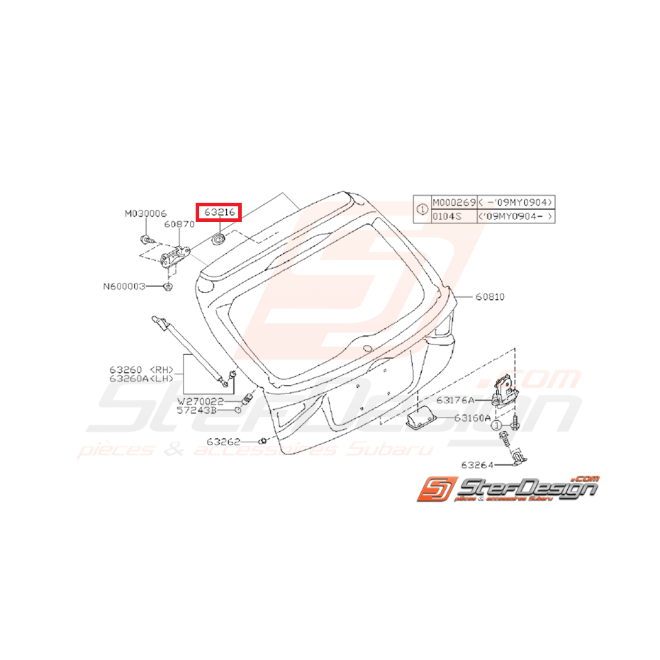 Cache supérieur de hayon WRX/STI 08-10 Cache supérieur de hayon WRX/STI 08-10