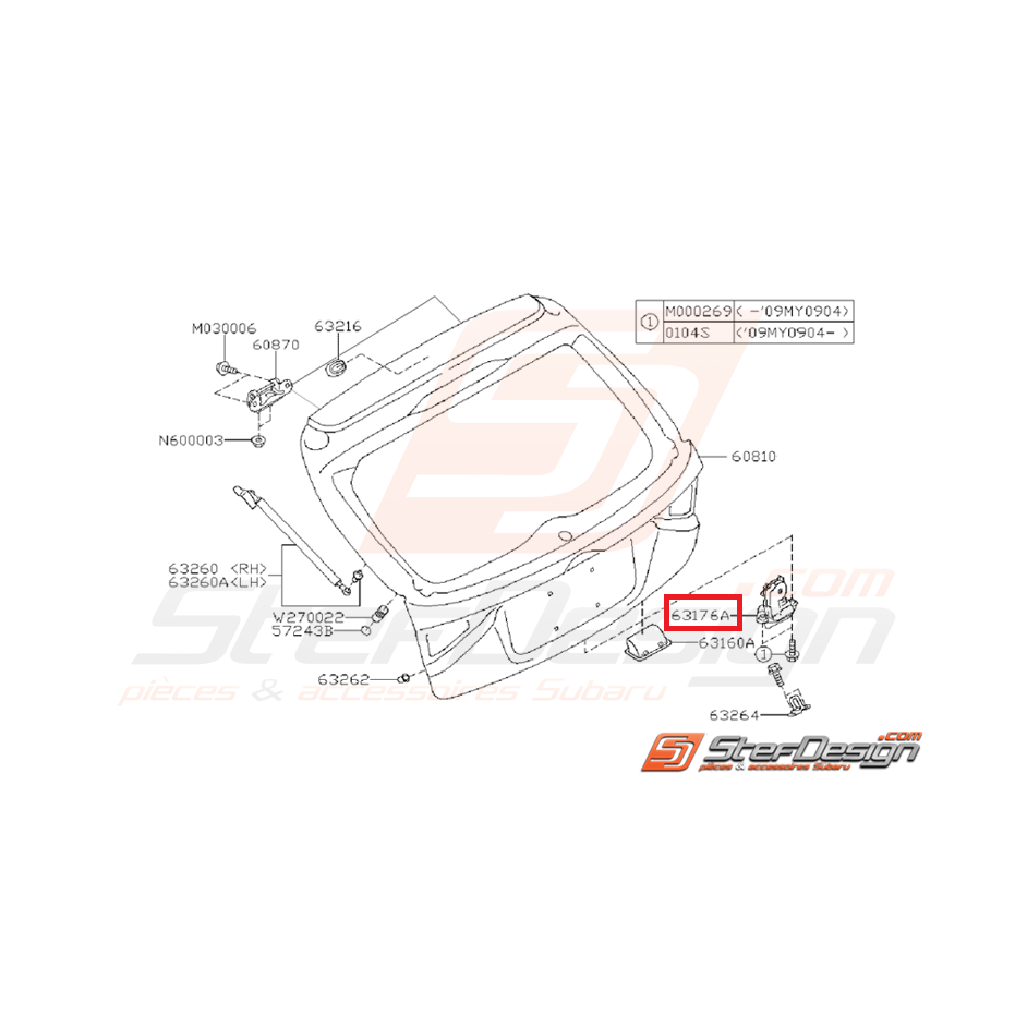 Poignée plastique intérieur WRX/STI 08-14 Poignée plastique intérieur WRX/STI 08-14