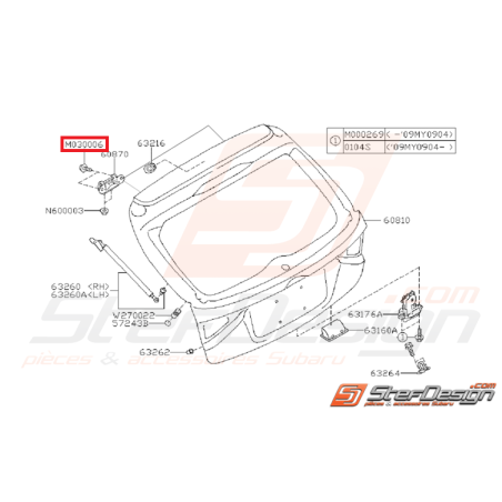 Vis hayon WRX/STI 08-10