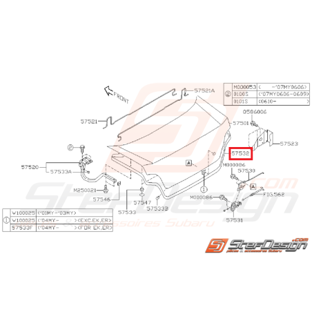 Joint de coffre subaru WRX/STI 01-07