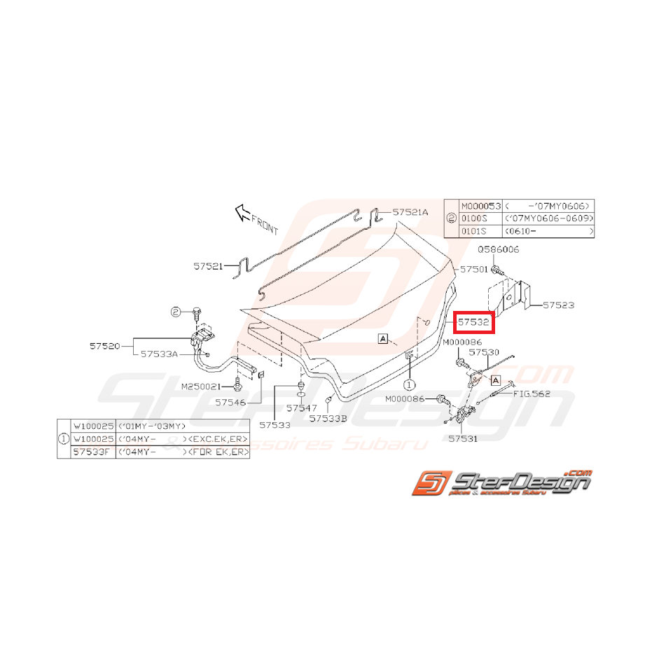 Joint de coffre subaru WRX/STI 01-07 Joint de coffre subaru WRX/STI 01-07