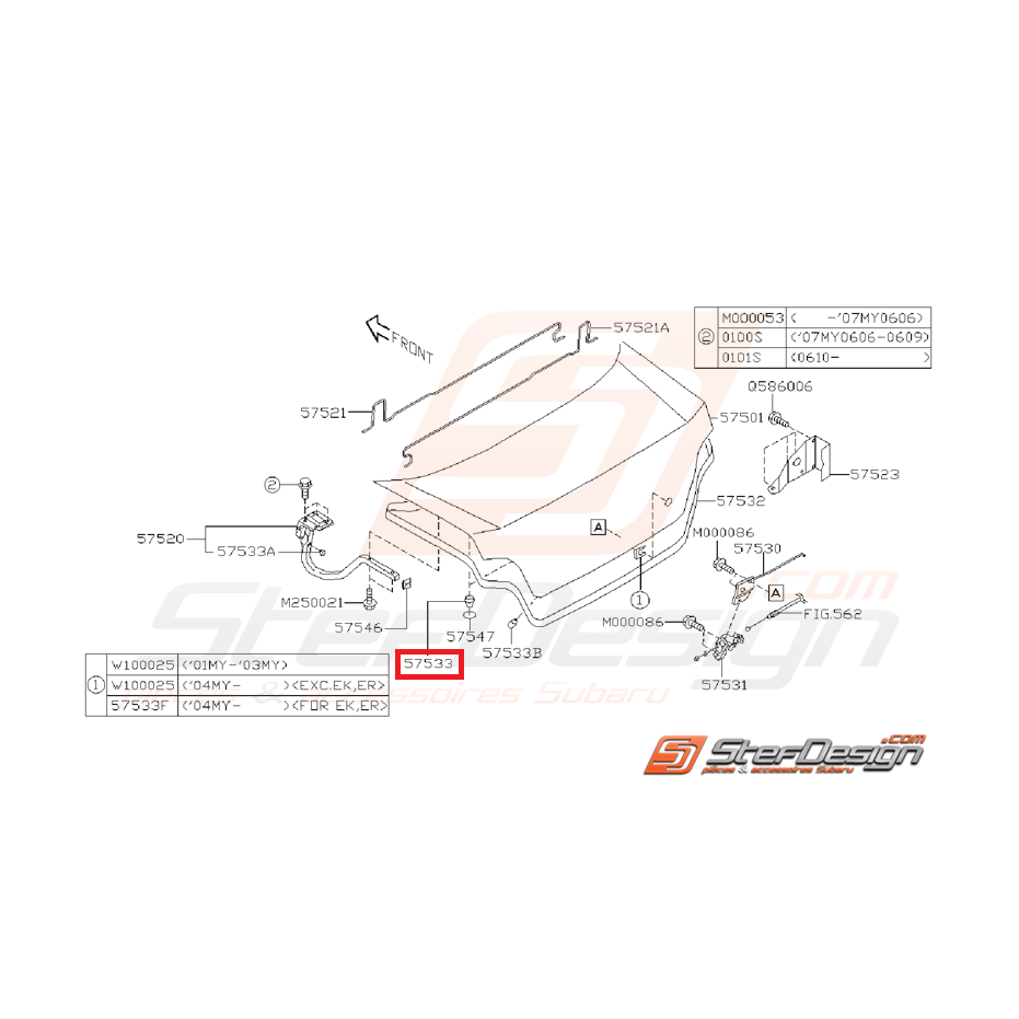 Butée caoutchouc IMPREZA GT 99-00