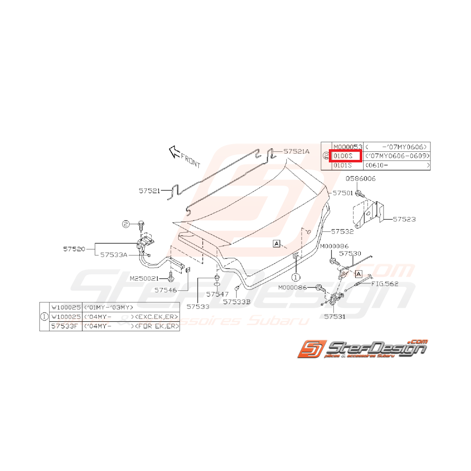 Boulon fixation de ventilateur moteur GT 93-00