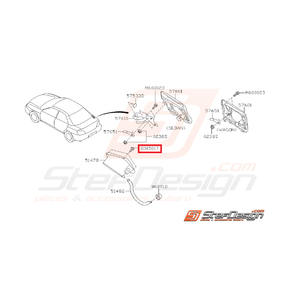 Vis trappe a essence IMPREZA GT 93-00