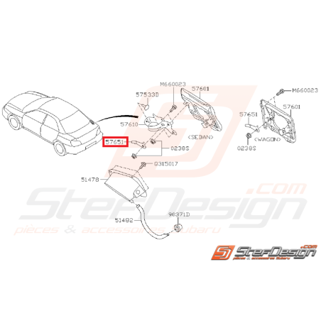 Ressort trappe a essence subaru WRX/STI 01-05