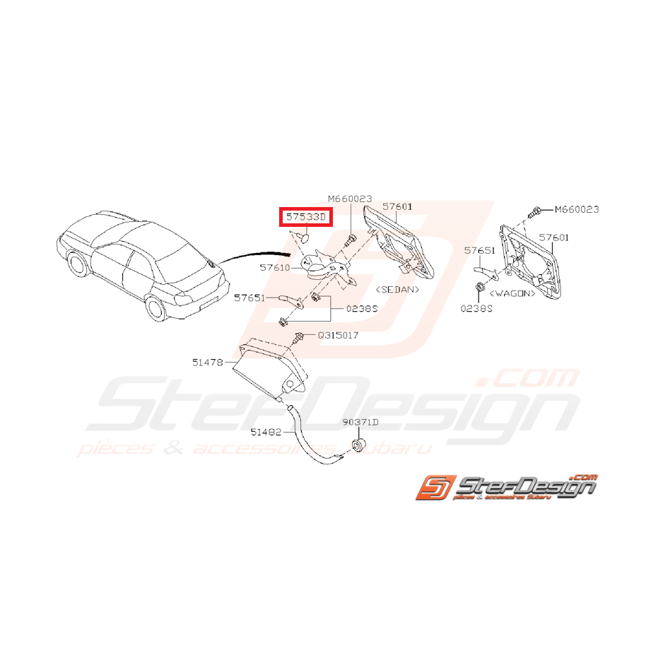 Butée trappe essence WRX/STI 01-07